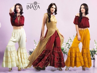 INAYA BY STUDIO LIBAS GHARARA PANTS PURE COTTON REYON COLLECTION WHOLESALE SELLER BEST RATE BY GOSIYA EXPORTS SURAT (9)