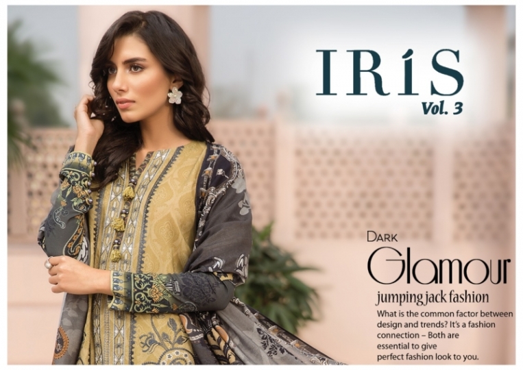 IRIS VOL 3 COTTON FABRIC WITH PRINTS WORK SALWAT SUIT KARACHI PRINTS WHOLESALE DEALER BEST  RATE BY GOSIYA EXPORTS SURAT (10)