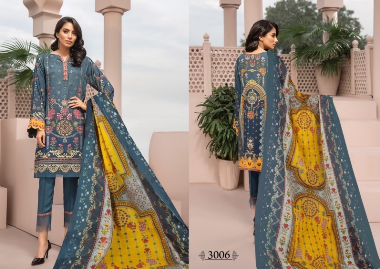 IRIS VOL 3 COTTON FABRIC WITH PRINTS WORK SALWAT SUIT KARACHI PRINTS WHOLESALE DEALER BEST  RATE BY GOSIYA EXPORTS SURAT (5)