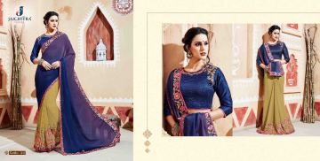 JAICHITRA KANIKA CATALOG GEORGETTE EMBROIDERED SAREES COLLECTION EXPORTS SURAT (2)