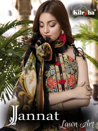 JANNAT LAWN ART BY KILRUBA CAMBRIC COTTON PAKISTANI SUITS DESIGNS WHOLESALE DEALER BEST RATE BY GOSIYA EXPORTS SURAT (7)