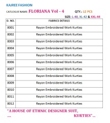 Kajree Fashion Florina Vol-4 Kurtis Catalog WHOLESALE RATE (13)