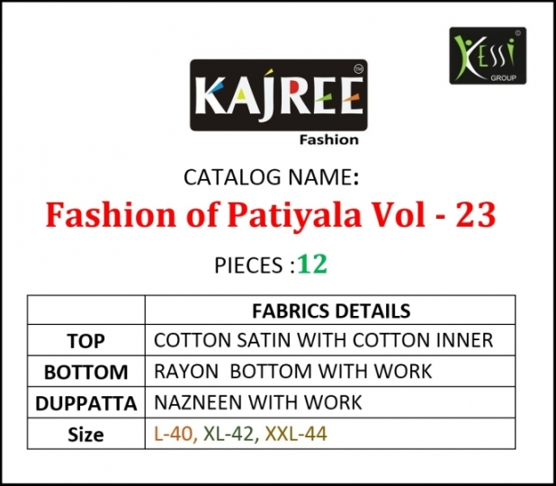 KAJREE FASHION OF PATIYALA VOL 23 (1)