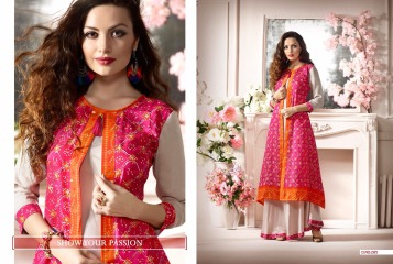 KAJREE FASHION RIVAAZ CATALOG SOFT SILKS WITH RAYON PARTY WEAR GOWNS COLLECTION (5)