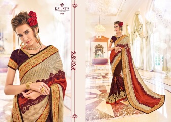 KALISTA FASHION BY AAFREEN CATALOGUE DESIGNER PARTY WEAR SAREES COLLECTION WHOLESALE BEST RATE BY GOSIYA EXPORTS SURAT (6)