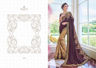 KALISTA FASHION SHINE FANCY EMBROIDERED WHOLESALE PARTY WEAR SAREES COLLECTION EXPORTS SUR (10)