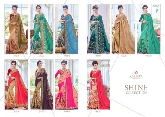 KALISTA FASHION SHINE FANCY EMBROIDERED WHOLESALE PARTY WEAR SAREES COLLECTION EXPORTS SUR (11)