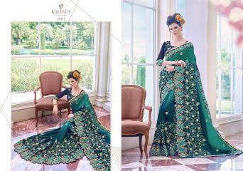 KALISTA FASHION SHINE FANCY EMBROIDERED WHOLESALE PARTY WEAR SAREES COLLECTION EXPORTS SUR (8)