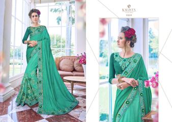 KALISTA FASHION SHINE FANCY EMBROIDERED WHOLESALE PARTY WEAR SAREES COLLECTION EXPORTS SUR (9)