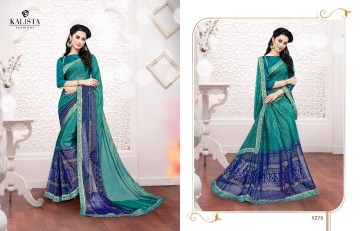 Kalista olive designer printed sarees catalog WHOLESALE BEST RATE BY GOSIYA EXPORTS (12)
