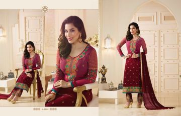 KARMA MAHIRA VOL 2 GEORGETTE EMBROIDERED STRAIGHT PARTY WEAR SUITS WHOLESALE BEST RATE BY GOSIYA EXPORTS SURAT (1)