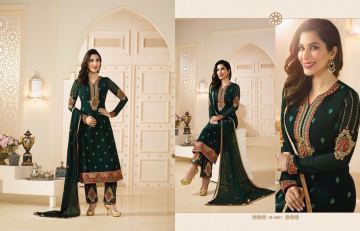 KARMA MAHIRA VOL 2 GEORGETTE EMBROIDERED STRAIGHT PARTY WEAR SUITS WHOLESALE BEST RATE BY GOSIYA EXPORTS SURAT (3)