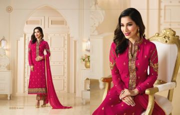 KARMA MAHIRA VOL 2 GEORGETTE EMBROIDERED STRAIGHT PARTY WEAR SUITS WHOLESALE BEST RATE BY GOSIYA EXPORTS SURAT (4)