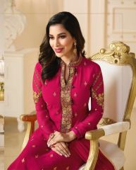 KARMA MAHIRA VOL 2 GEORGETTE EMBROIDERED STRAIGHT PARTY WEAR SUITS WHOLESALE BEST RATE BY GOSIYA EXPORTS SURAT
