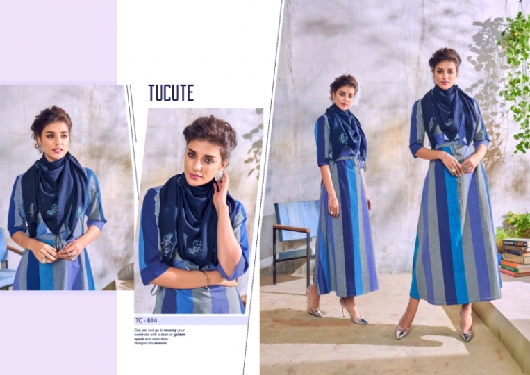 KARMA TUCUTE 810-815 SERIES HANDLOOM TOP WITH RAYON SCARF COLLECTION WHOLESALE DEALER BEST RATE BY GOSIYA EXPORTS SURAT (1)