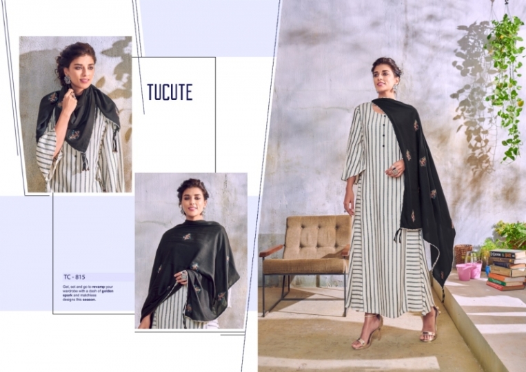 KARMA TUCUTE 810-815 SERIES HANDLOOM TOP WITH RAYON SCARF COLLECTION WHOLESALE DEALER BEST RATE BY GOSIYA EXPORTS SURAT (11)