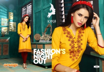 KAYA BY ORANGE VOL 4 FANCY RAYON CASUAL WEAR KURTI COLLECTION WHOLESALE SURAT BEST RATE BY GOSIYA EXPORTS (1)