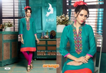 KAYA BY ORANGE VOL 4 FANCY RAYON CASUAL WEAR KURTI COLLECTION WHOLESALE SURAT BEST RATE BY GOSIYA EXPORTS (9)