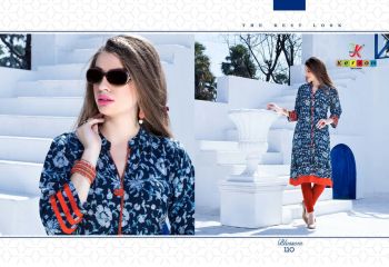 KERSOM BY BLOSSOM VOL 1 CASUAL WEAR RAYON PRINTED KURTI COLLECTION WHOLESALE BEST RAET BY GOSIYA EXPORTS SURAT (19)