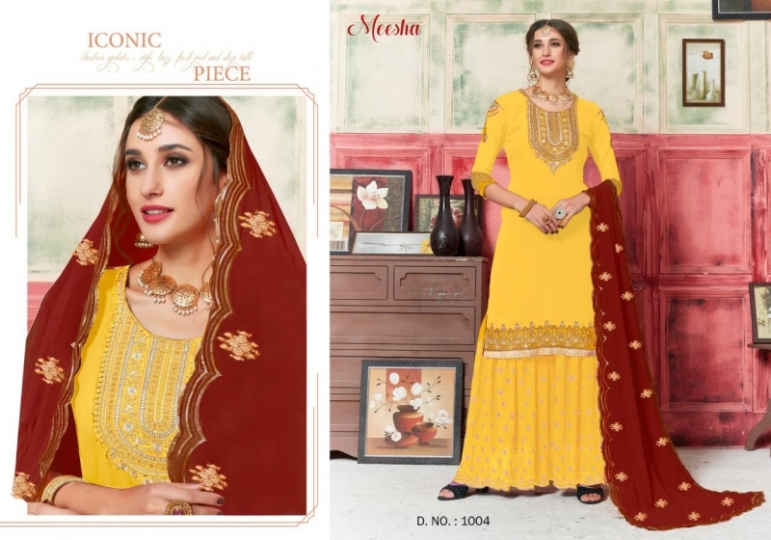 KESARI EXPORT MEESHA VOL 1 GEORGETTE SHARARA SUITS CATALOGUE WHOLESALE DEALER BEST RATE BY GOSIYA EXPORTS SURAT (3)