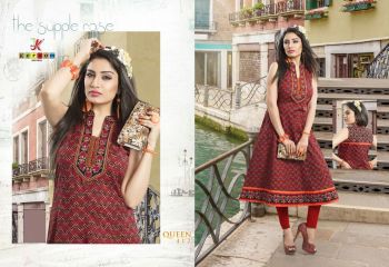 KESROM BY QUEEN VOL 4 CAMBRIC KURTI WHOLESALE BEST RATE SURAT BY KERSOM (12)