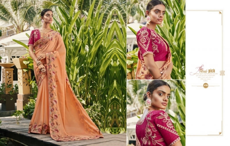 KESSI FABRICS BAHAAR SILK SAREE GEORGETTE JARI EMBROIDERY WORK WHOLESALE DEALER BEST RATE BY GOSIYA EXPORTS SURAT (10)