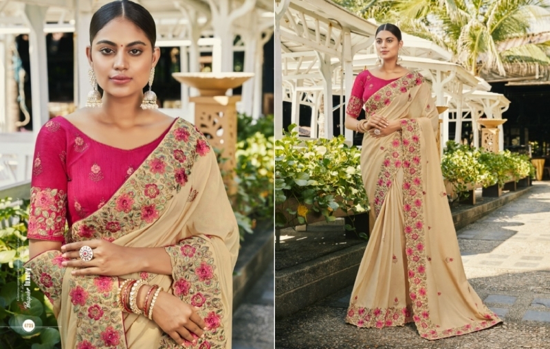 KESSI FABRICS BAHAAR SILK SAREE GEORGETTE JARI EMBROIDERY WORK WHOLESALE DEALER BEST RATE BY GOSIYA EXPORTS SURAT (4)