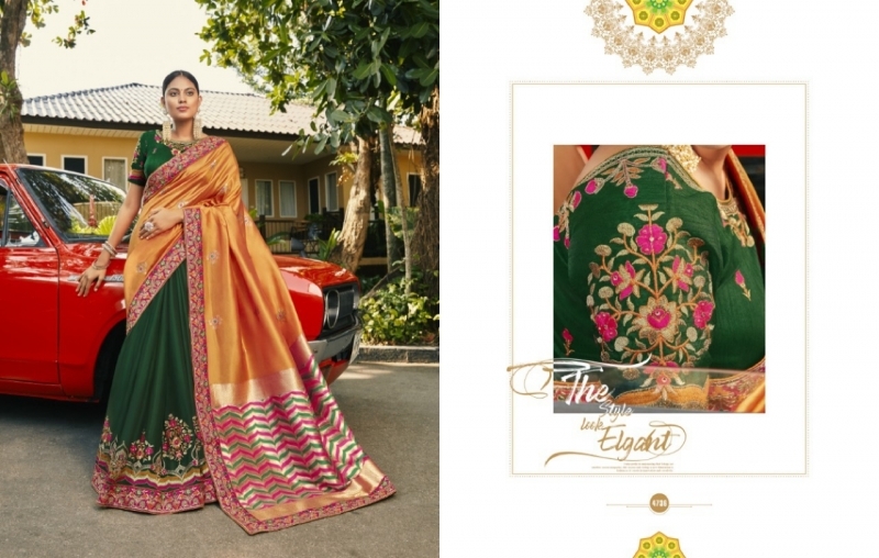 KESSI FABRICS BAHAAR SILK SAREE GEORGETTE JARI EMBROIDERY WORK WHOLESALE DEALER BEST RATE BY GOSIYA EXPORTS SURAT (5)