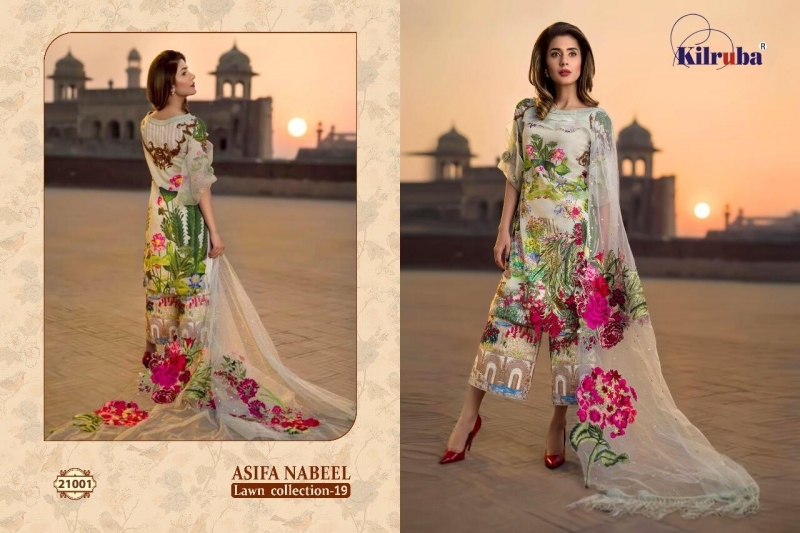 KILRUBA ASIFA NABEEL LAWN COLLECTION 19 COTTON PAKISTANI CONCEPT OF SUITS WHOLESALE DEALER BEST RATE BY GOSIYA EXPORTS SURAT (4)