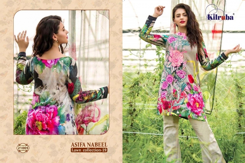 KILRUBA ASIFA NABEEL LAWN COLLECTION 19 COTTON PAKISTANI CONCEPT OF SUITS WHOLESALE DEALER BEST RATE BY GOSIYA EXPORTS SURAT (7)