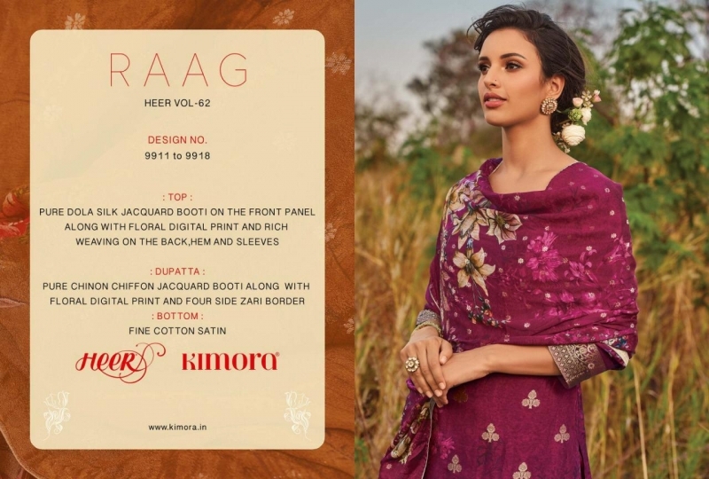 KIMORA RAAG HEER VOL.62 FANCY DESIGNER DRESS MATERIAL WHOLESALE DEALER BEST RATE BY GOSIYA EXPORTS SURAT (13)