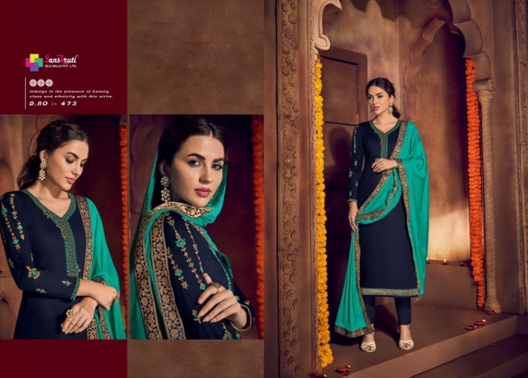 KISHANA VOL 2 BY SANSKRUTI JAM SILK WITH EMBROIDERY SALWAR KAMEEZ WHOLESALE DEALER BEST RATE BY GOSIYA EXPORTS SURAT (7)