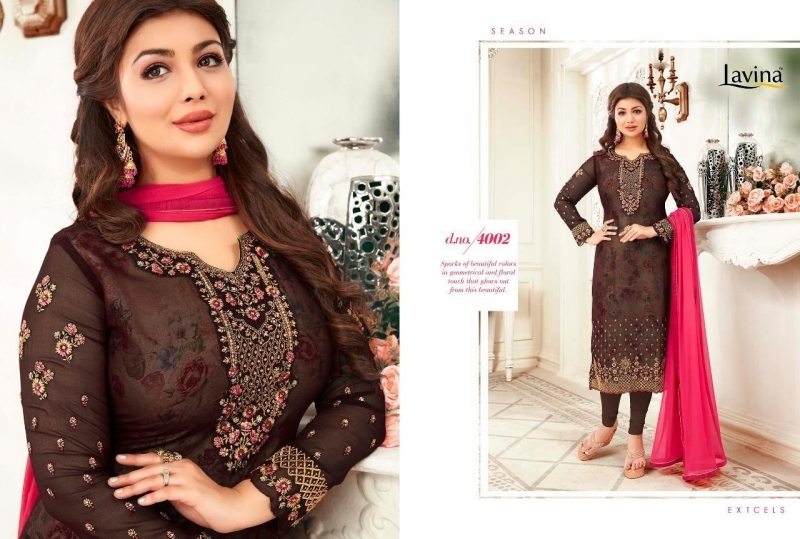 LAVINA VOL 4 NX GEORGETTE FABRIC WITH EMBROIDERY  (10)