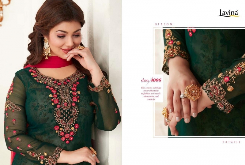 LAVINA VOL 4 NX GEORGETTE FABRIC WITH EMBROIDERY  (4)