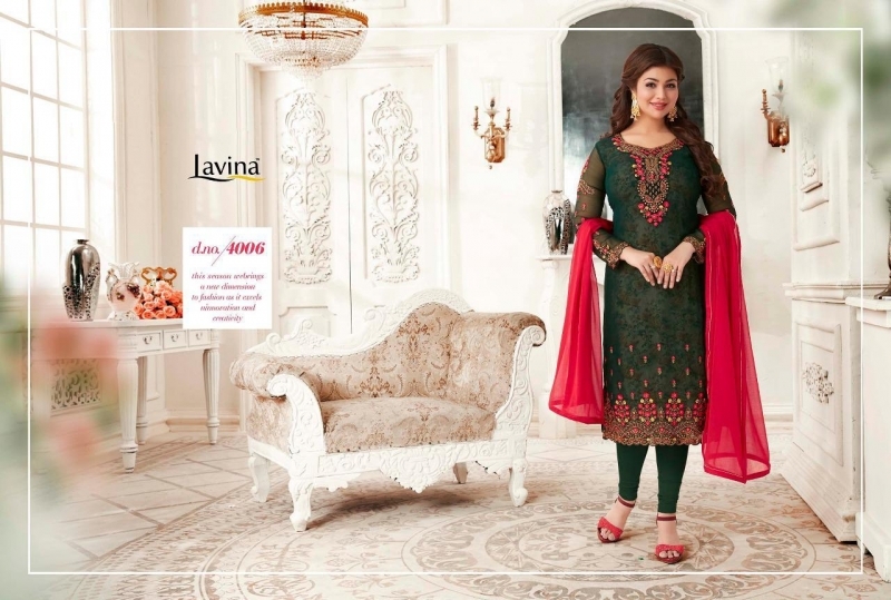 LAVINA VOL 4 NX GEORGETTE FABRIC WITH EMBROIDERY  (5)