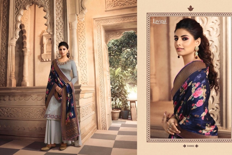 LAVINA VOL 94 TUSSAR SILK FABRIC HEAVY WORK SALWAR SUIT WHOLESALE DEALER BEST RATE BY GOSIYA EXPORTS SURAT (1)