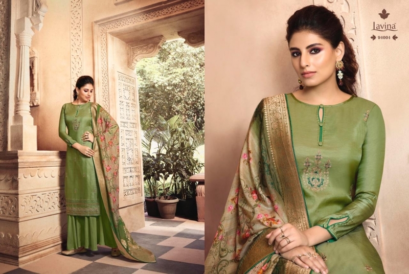 LAVINA VOL 94 TUSSAR SILK FABRIC HEAVY WORK SALWAR SUIT WHOLESALE DEALER BEST RATE BY GOSIYA EXPORTS SURAT (4)