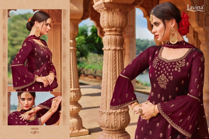 LAVINA VOL-98 98001-98006 SERIES FANCY SILK DESIGNER SUITS COLLECTION WHOLESALE DEALER BEST RATE BY GOSIYA EXPORTS (57)