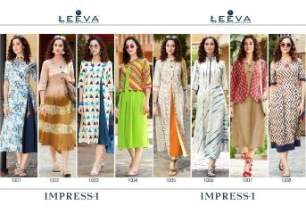 LEEVA IMPRESS VOL 1 CATALOGUE PARTY WEAR KURTIES WHOLESALE DEALER BEST RATE BY GOSIYA EXPORTS SURAT (11)