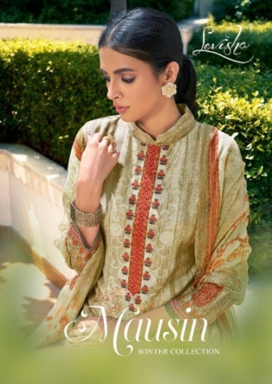 LEVISHA PRESENTS MAUSIN PASMINA FABRIC WITH EMBROIDERY WORK SALWAR SUIT WHOLESALE DEALER BEST RATE BY GOSIYA EXPORTS SURAT (8)