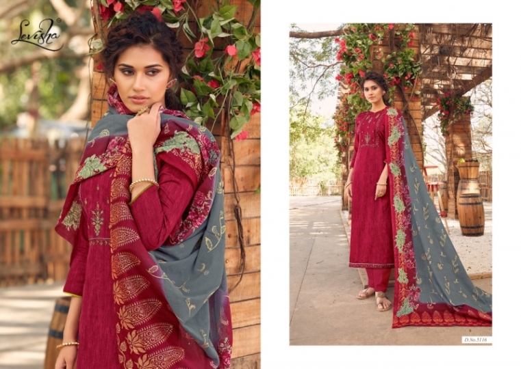 LEVISHA PRESENTS REENAZ SATIN COTTON PRINTED DAILYWEAR DRESS MATERIAL WHOLESALE DEALER BEST RATE BY GOSIYA EXPORTS SURAT (1