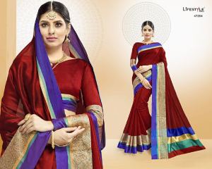 LIFESTYLE BY VATIKA CATALOGUE COTTON WEAVING SILK SAREES WHOLESALE BEST RATE BY GOSIYA EXPORTS SURAT (16)