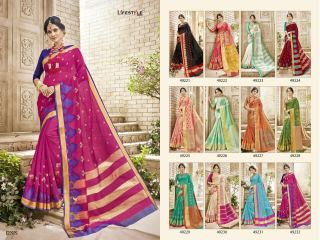 LIFESTYLE HANSIKA VOL 3 PARTY WEAR SILKS SAREES WHOLESALE SUPPLIER BEST RATE BY GOSIYA EXPORTS SURAT (11)