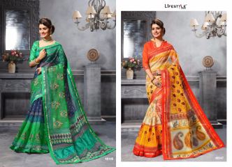 LIFESTYLE KATHA COTTON VOL 10 COTTON PRINT SAREE BUY ONLINE IN WHOLESALE BEST RATE BY GOSIYA EXPORTS (7)