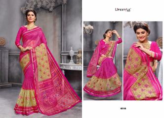 LIFESTYLE KATHA COTTON VOL 10 COTTON PRINT SAREE BUY ONLINE IN WHOLESALE BEST RATE BY GOSIYA EXPORTS (9)