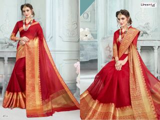 LIFESTYLE MAITHILI CATALOG SILKS WEAVING OCCASIONALLY PARTY WEAR SAREES WHOLESALE BEST RATE BY GOSIYA EXPORTS SURAT (3)