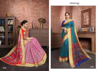 LIFESTYLE MULBERRY SILK VOL 3 COTTON PRINTS SAREES WHOLESALE BEST RATE BY GOSIYA EXPORTS SURAT (8)