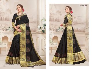 LIFESTYLE PANGHAT CATALOGUE SILKS WEAVING PARTY WEAR WORK SAREES BEST RATE BY GOSIYA EXPORTS SURAT SUPPLIER (1)