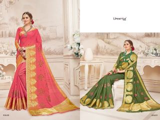 LIFESTYLE PANGHAT CATALOGUE SILKS WEAVING PARTY WEAR WORK SAREES BEST RATE BY GOSIYA EXPORTS SURAT SUPPLIER (6)