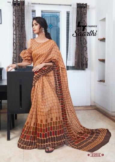 LT FABRICS SAARTHI LINEN COTTON SAREE  (3)